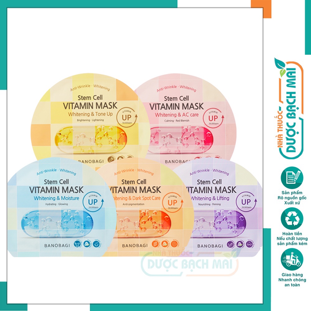 Mặt nạ dưỡng ẩm trắng da dưỡng da chống lão hóa giảm mụn Banobagi MN05