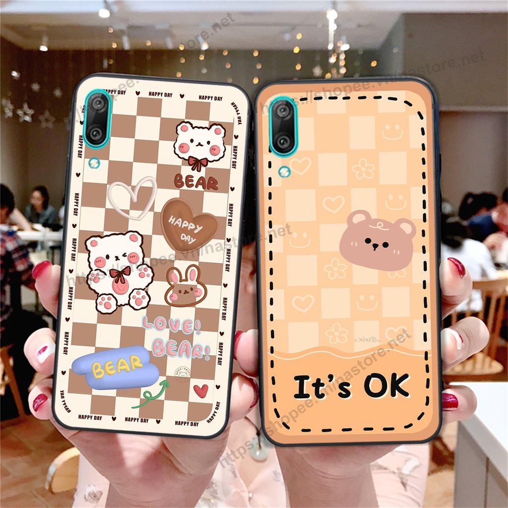 Ốp lưng Huawei Y7 Pro 2019 mẫu thể thao cá tính trái tim gấu cực đẹp siêu hot