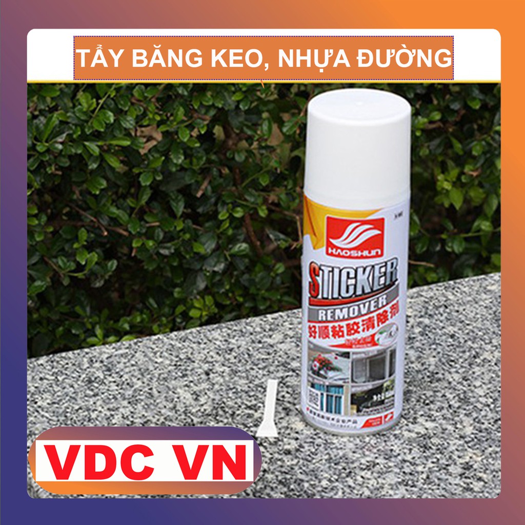 [ Tẩy Cực Mạnh ] Chai Xịt Tẩy Keo, Sơn, Băng Dính - Vệ Sinh Nhựa Đường, Vết bút mực HAOSHUN Sticker Remover