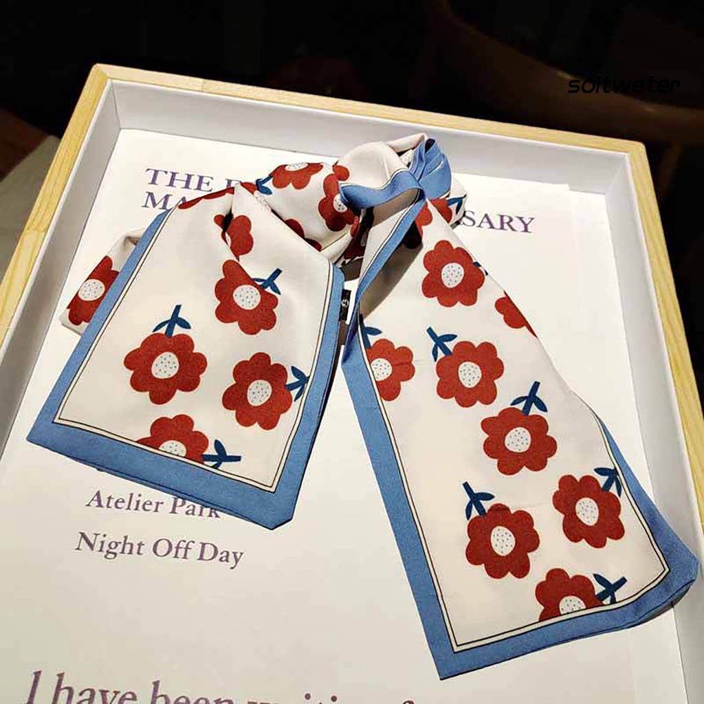 Khăn cột tóc hai mặt đa năng nhiều họa tiết tùy chọn cho nữ