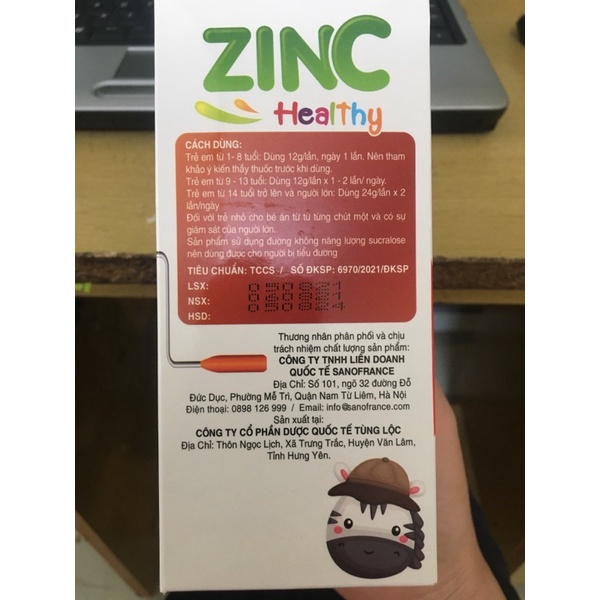 KẼM DẠNG THẠCH ZINC HEALTHY