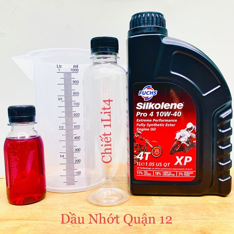 Nhớt Xe Số - Tay Côn Fuchs Silkolene Pro 4 10W-40 Made in UK 800ML 1Lit Combo 1Lit1 1Lit2 1Lit3 1Lit4