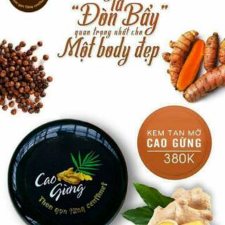Cao Gừng Tan Mỡ bụng