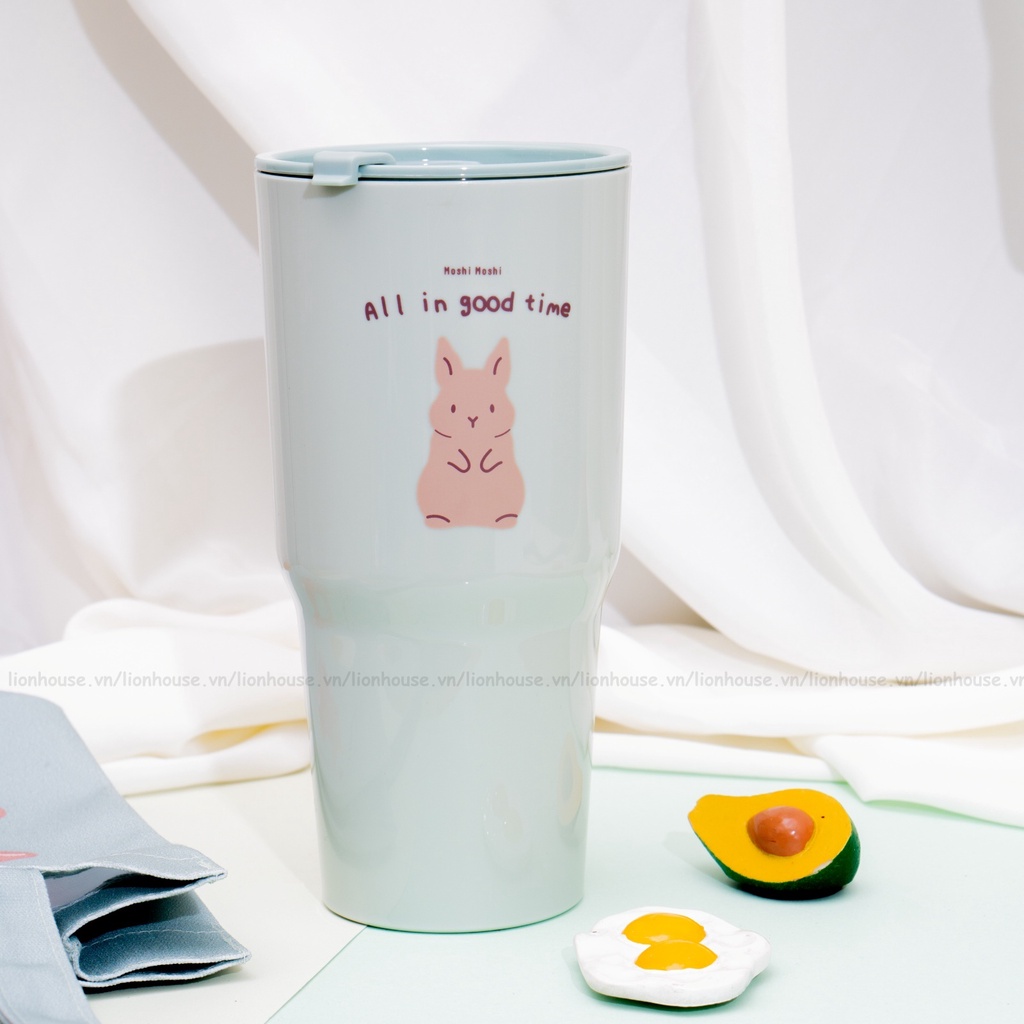 Hàng sẵn - Ly Moshi Moshi Thái Lan  Kèm Túi Vải
