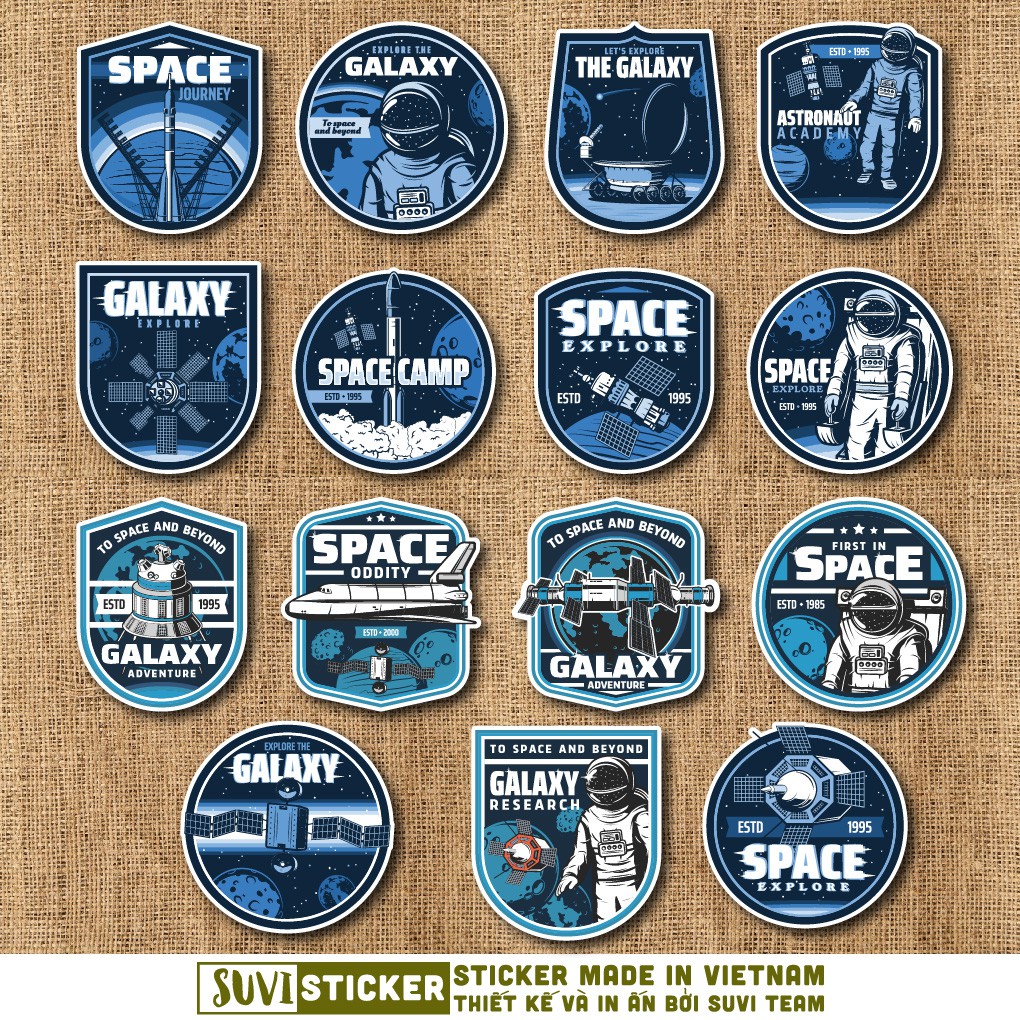 50 Sticker Galaxy Vũ Trụ 2 chống nước sticker dán mũ bảo hiểm, laptop, điện thoại, đàn guitar, vali. MSP: NS06
