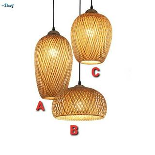 Đèn thả mây tre nan hai lớp hình tròn