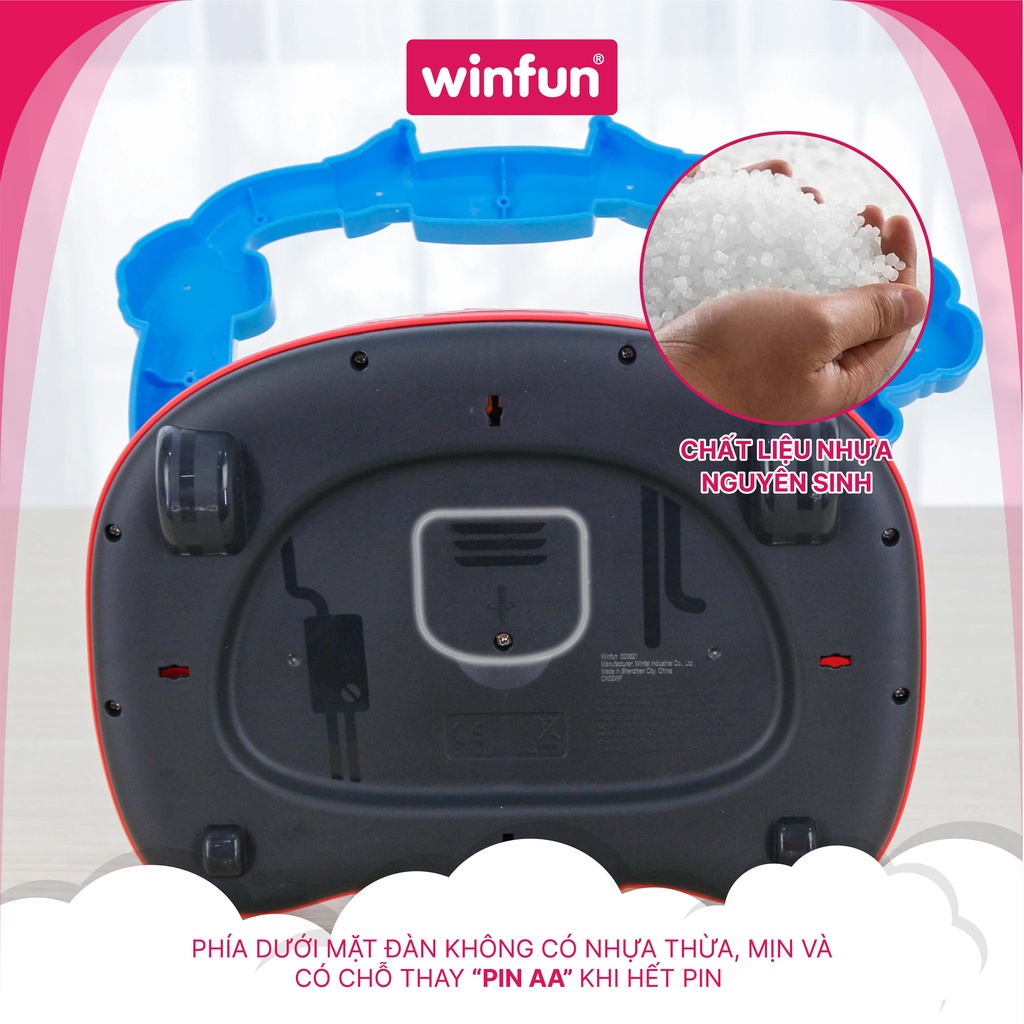 Vô lăng đồ chơi cho bé từ 3 đến 6 tuổi chính hãng Winfun 0621 - đường đua kỳ thú kèm âm thanh vui nhộn