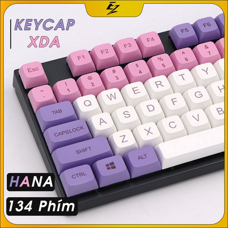 Keycap XDA Hana Thick PBT Dyesub Bộ Nút Cho Bàn Phím Cơ 134 Phím Của EZPC