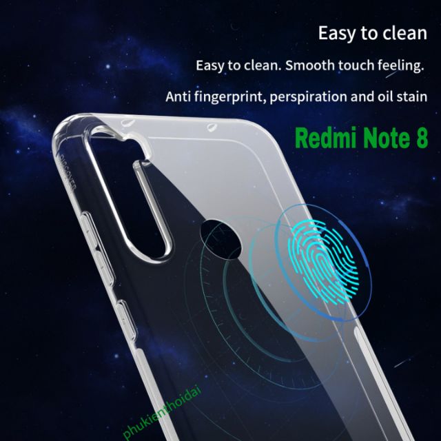 Ốp lưng dẻo trong Redmi Note 8 chống sốc thế hệ mới bảo vệ 4 Góc bảo vệ camera hạn chế ố ôm khít máy