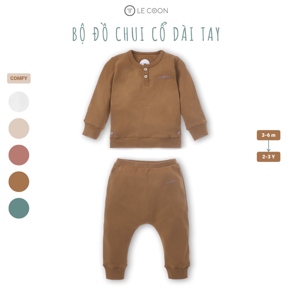 BỘ ĐỒ CHUI CỔ DÀI TAY CHO BÉ