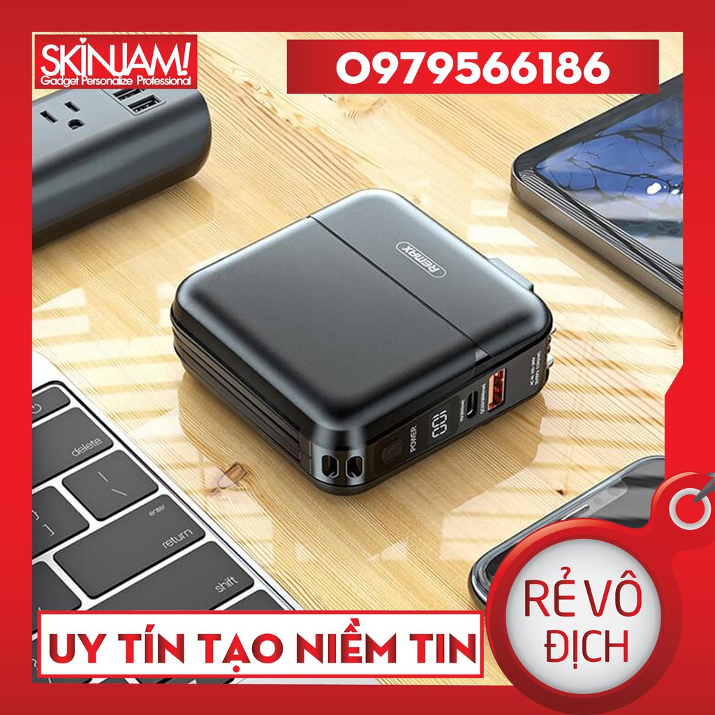 Remax RPP-20 Sạc Dự Phòng Remax RPP-20 Dung Lượng 15.000mAh - Cốc Sạc Kiêm Pin Dự Phòng Hỗ Trợ Sạc Nhanh 18w Cắm Điện