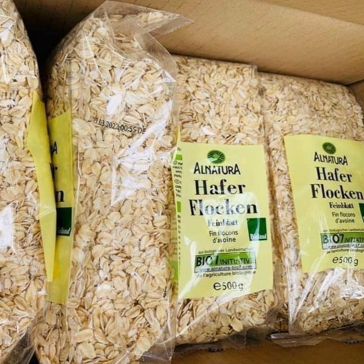 500g Yến mạch cán dẹt Đức Hafer Flocken chính hãng, tốt cho sức khỏe, giảm cân, cho bé ăn dặm