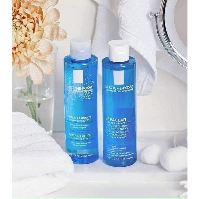 Toner La Roche Posay Effaclar chính hãng , Nước hoa hồng dành cho da dầu mụn da nhạy cảm 200ml