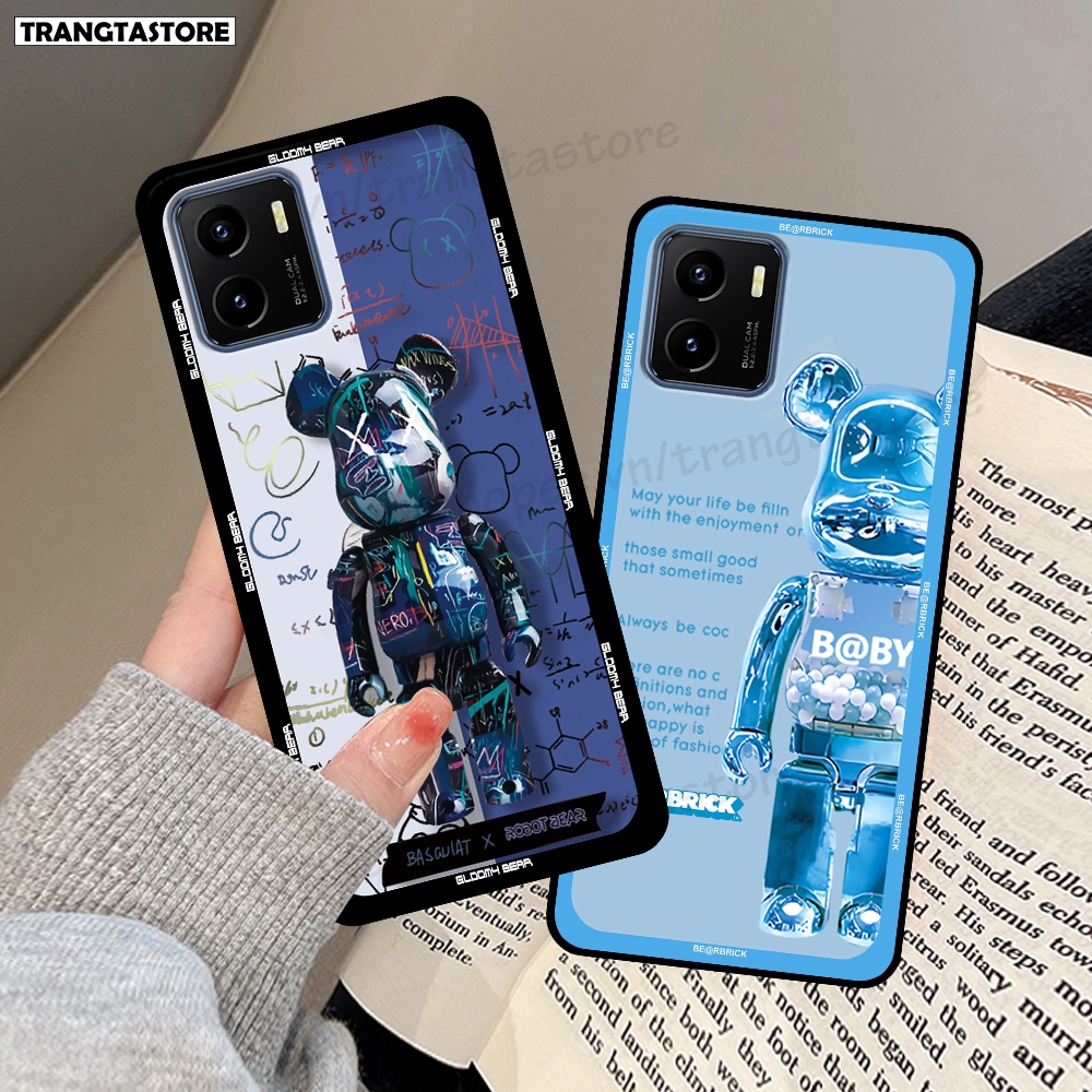 Ốp Vivo Y01 / Y15s / Y15a in hình gấu Bearbrick,Mountain,xanh,đen,đỏ giá rẻ