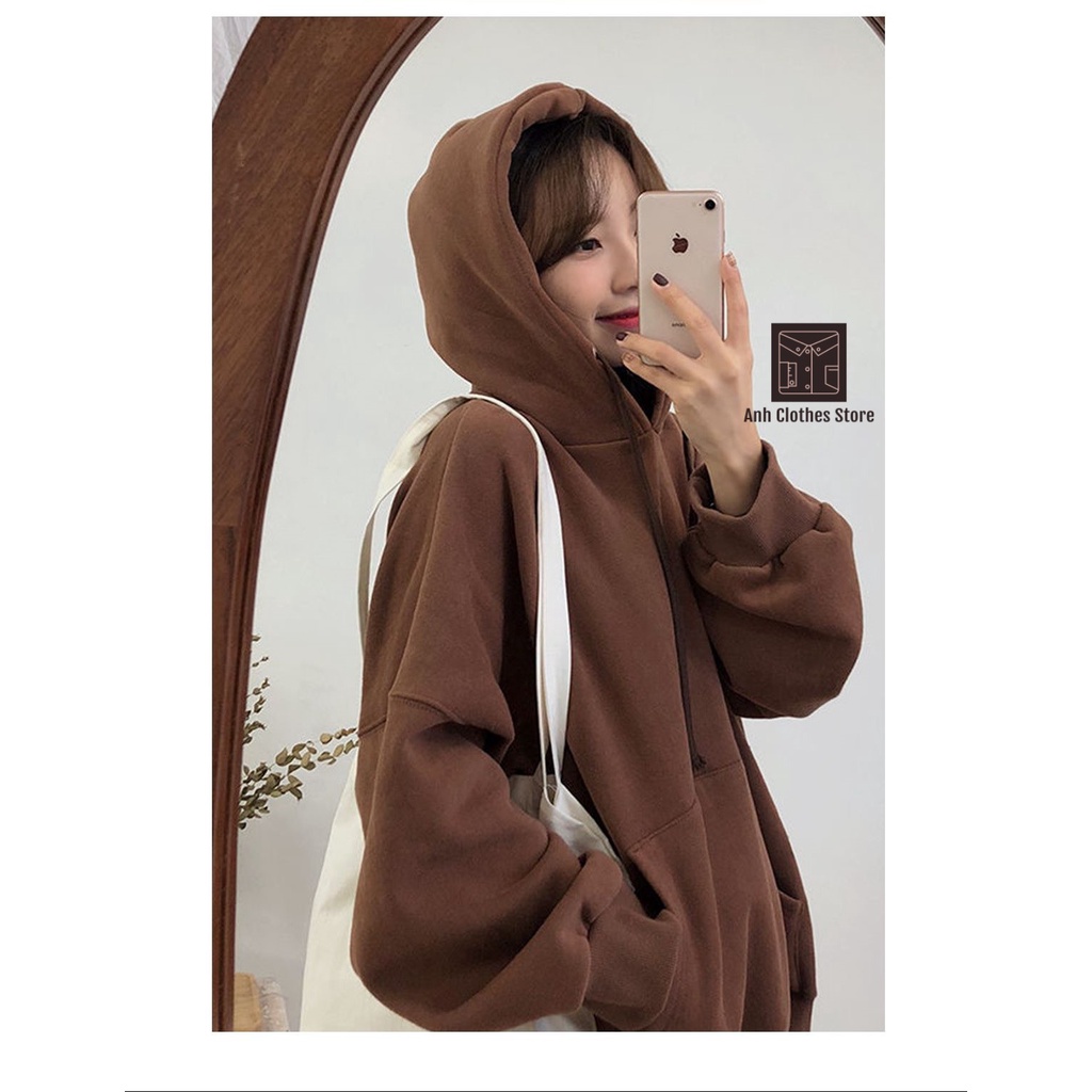 Áo Hoodie nam nữ Unisex Ảnh Thật form rộng Basic chất liệu Nỉ Bông mềm mịn 2 lớp cao cấp - Anhclothes Store | BigBuy360 - bigbuy360.vn