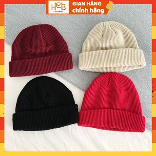 Nón Len Beanie Màu Trơn Unisex Hip Hop