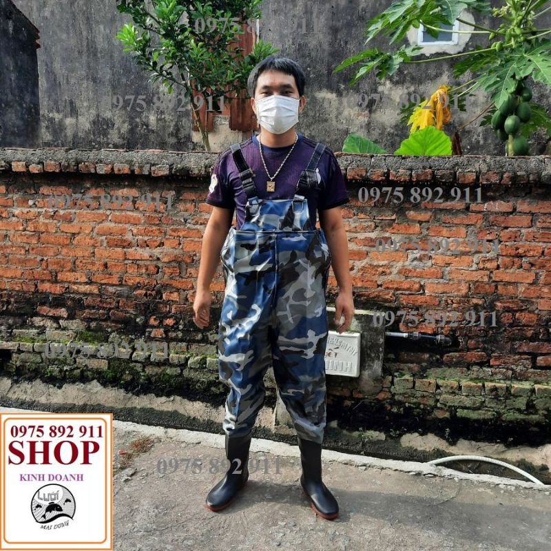 Yếm lội nước liền ủng siêu dầy , siêu bền  - hàng cao su sịn