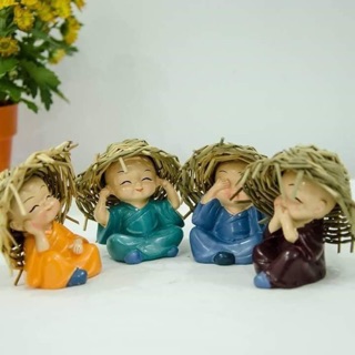 Bộ tượng 4 điều không đội nón rơm