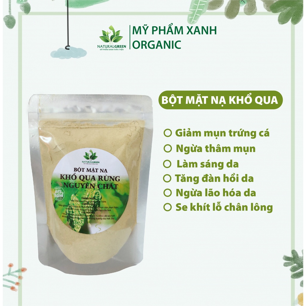 Mặt nạ khổ qua rừng nguyên chất ngăn ngừa nếp nhăn, lão hóa, ngăn mụn hiệu quả