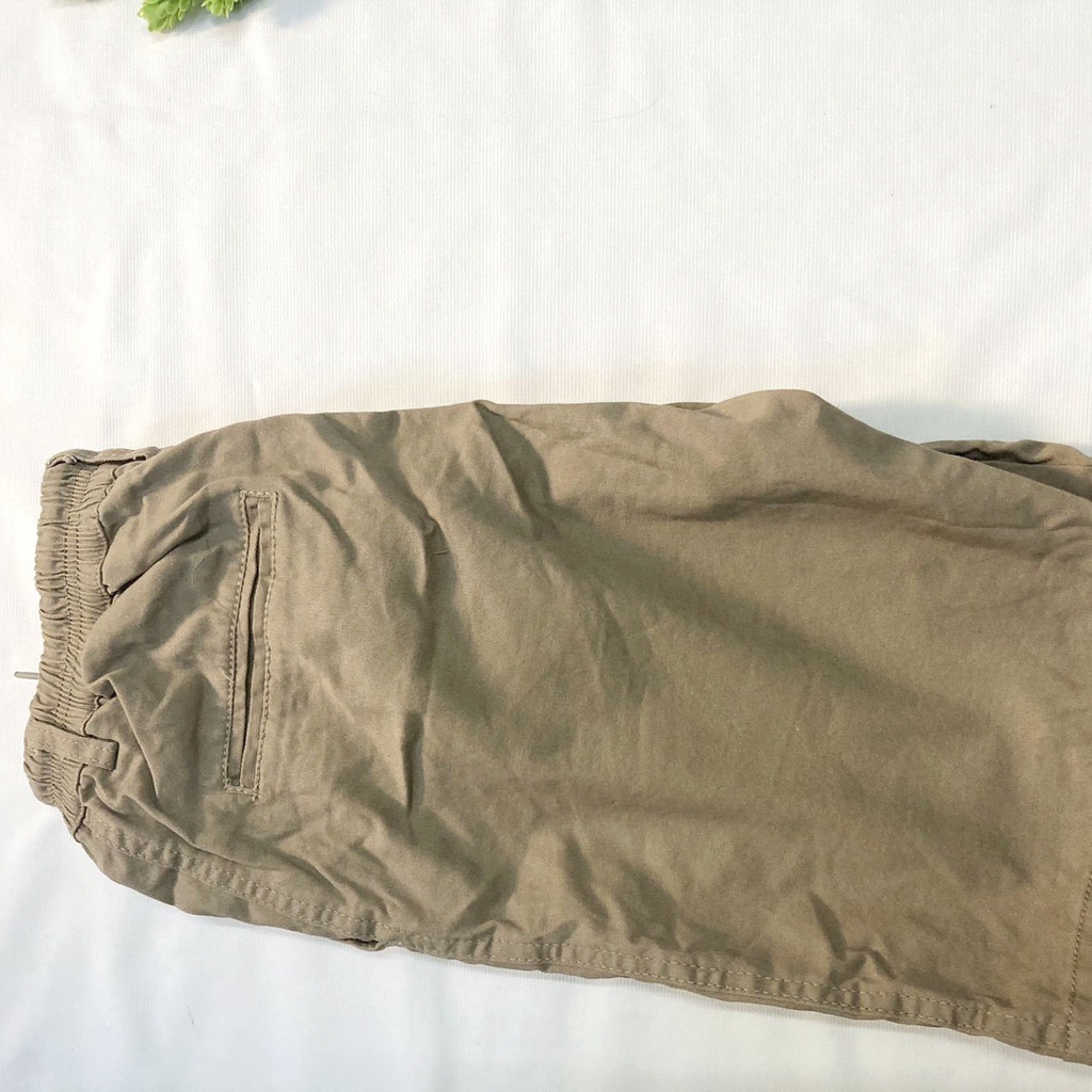 Quần kaki lửng cho nam 43kg đến 65kg, Dáng suông ôm vừa, lưng thun có dây rút được, có khóa kéo - QN103