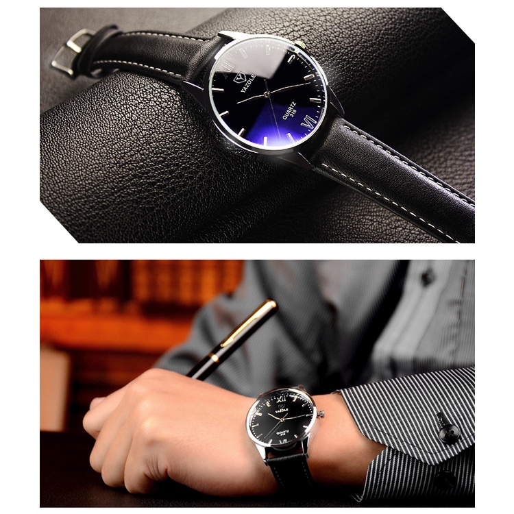 Đồng hồ nam dây da YAZOLE Y318 chính hãng thời trang công sở cao cấp máy nhật bền bỉ | BigBuy360 - bigbuy360.vn