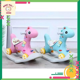  ĐỒ CHƠI CHO BÉ NGỰA BẬP BÊNH KIÊM XE CHÒI CÓ NHẠC 2 TRONG 1 . 