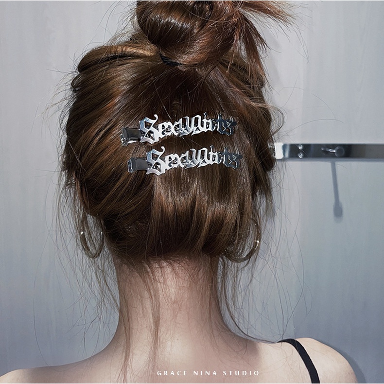 Hairpin female Korean version ins retro broken hair word clip bangs hairpin side clip headdress