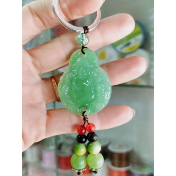 Móc khoá ô tô xe máyMóc khoá phật, ông thần tài phong thủy bình an tài lộc Thuylamshop