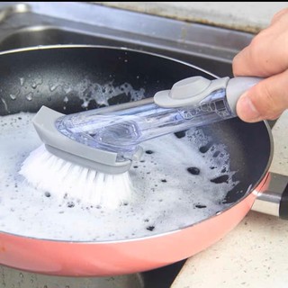 Cây cọ rửa chén đa năng có chỗ đựng xà phòng
