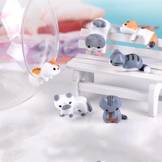 Phụ kiện trang trí tiểu cảnh mèo đốm cute ( giao ngẫu nhiên)