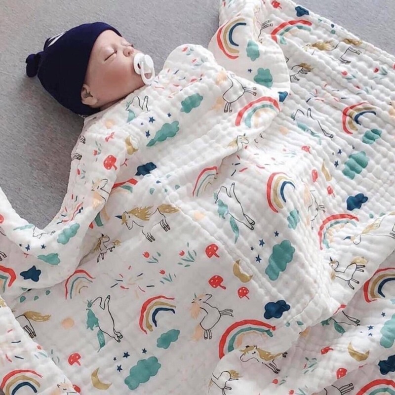 Khăn xô nhăn 6 lớp cho bé