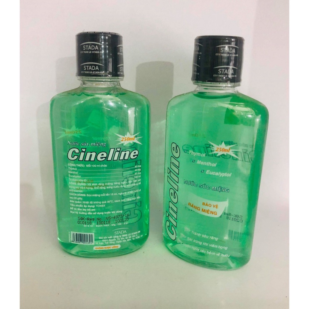 [Chính hãng] Nước súc miệng cineline stada Chai 250ml - Thơm miệng  khử mùi  Diệt khuẩn0