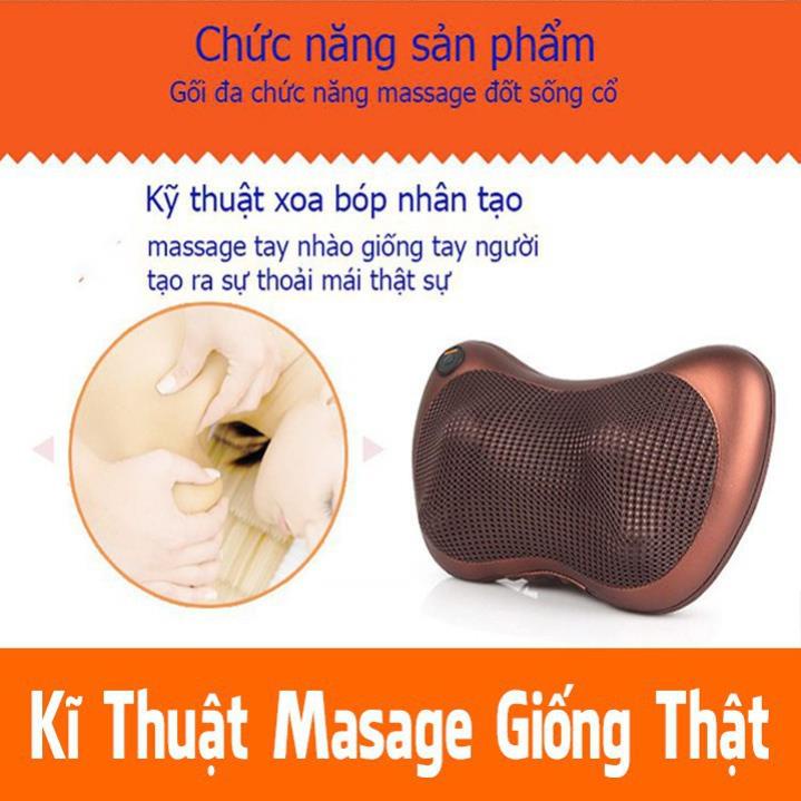 GỐI MASSAGE HỒNG NGOẠI 8 BI-