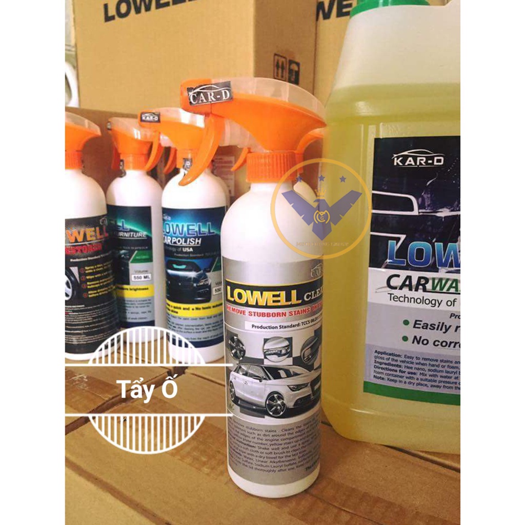 Chai Tẩy ố kính ô tô, ố vàng lazang, logo, nẹp mạ crom Nanoka Clean 500ml