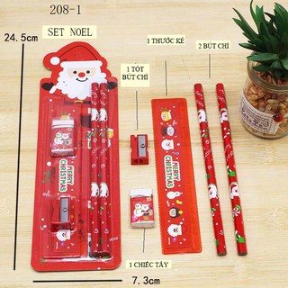 Set quà học tập bút gọt chì Noel cho bé