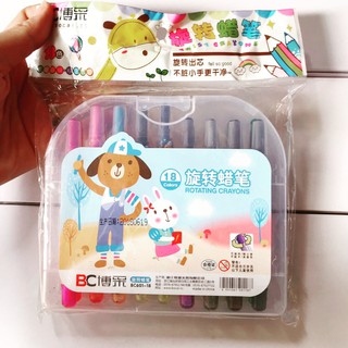 Sáp vặn hộp 18 màu - an toàn cho bé
