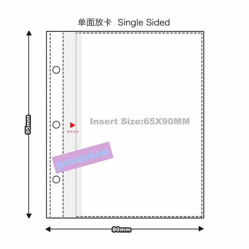 *Có-Sẵn* LẺ SHEET PAGE PHOTOCARD BINDER A4 A7 TẤM ĐỰNG CARD KINDA WAW