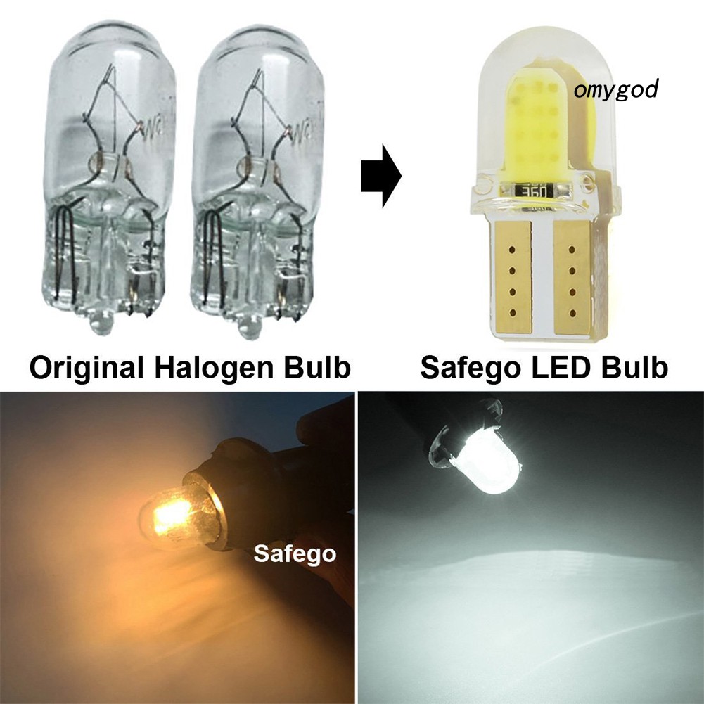 4 Đèn Led T10 W5W Cob Siêu Sáng Cho Xe Hơi