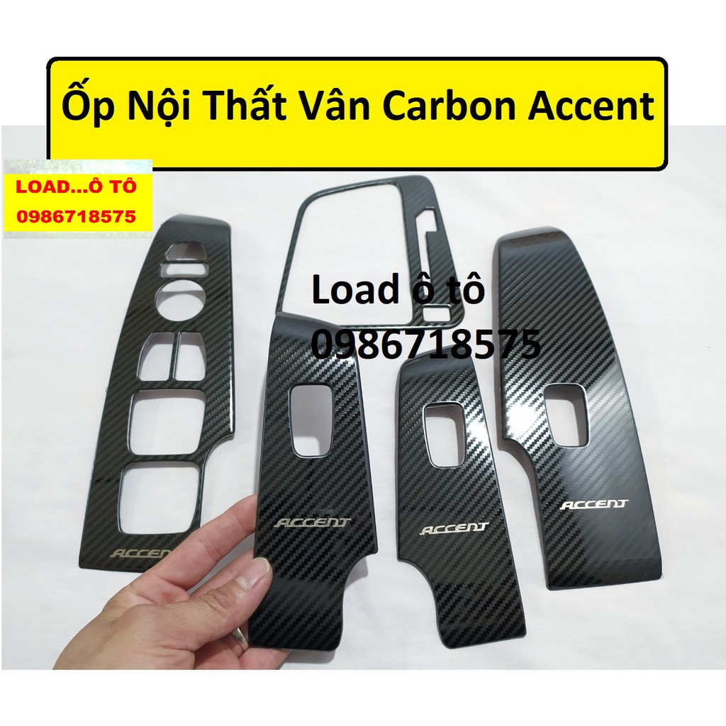 Ốp Nội Thất Xe Huyndai Accent 2022-2018 Mẫu Vân Carbon Cao Cấp Nhất Thị Trường