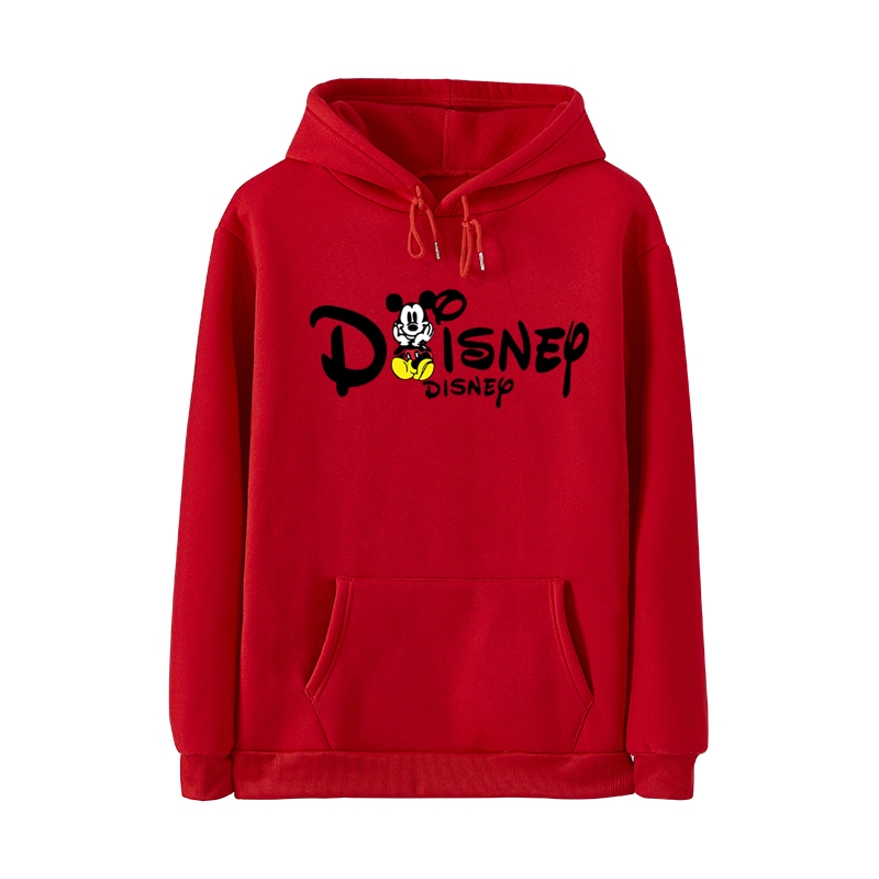 Áo Khoác Hoodie Tay Dài Dáng Rộng In Hình Chuột Mickey Thời Trang Cho Cặp Đôi