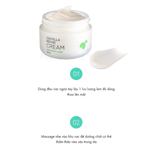 Kem Dưỡng Rau Má Goodndoc Centella Repair Cream Dưỡng Ẩm Phục Hồi Da 50ml - Khongcoson