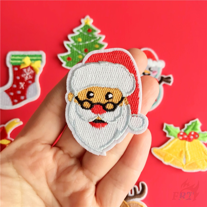 1 miếng dán quần áo hình ông già noel/người bánh gừng/người sắt DIY