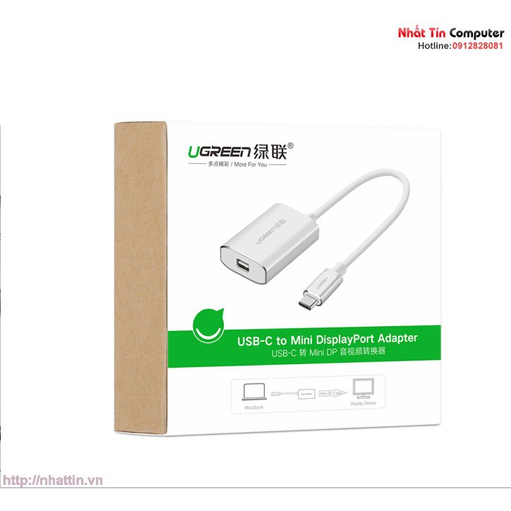 Cáp chuyển đổi USB type C to Mini Displayport hỗ trợ 4Kx2K full HD chính hãng Ugreen 40867 | BigBuy360 - bigbuy360.vn