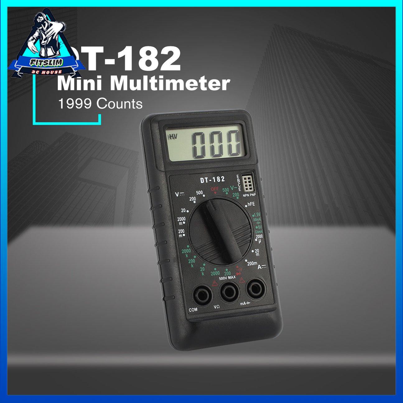 DT-182 Digital Mini Multimeter Đồng hồ đo dòng điện DC / AC