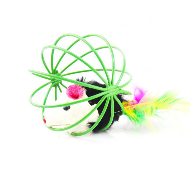 Đồ chơi lồng chuột Kún Miu cho chó mèo, đường kính 6cm