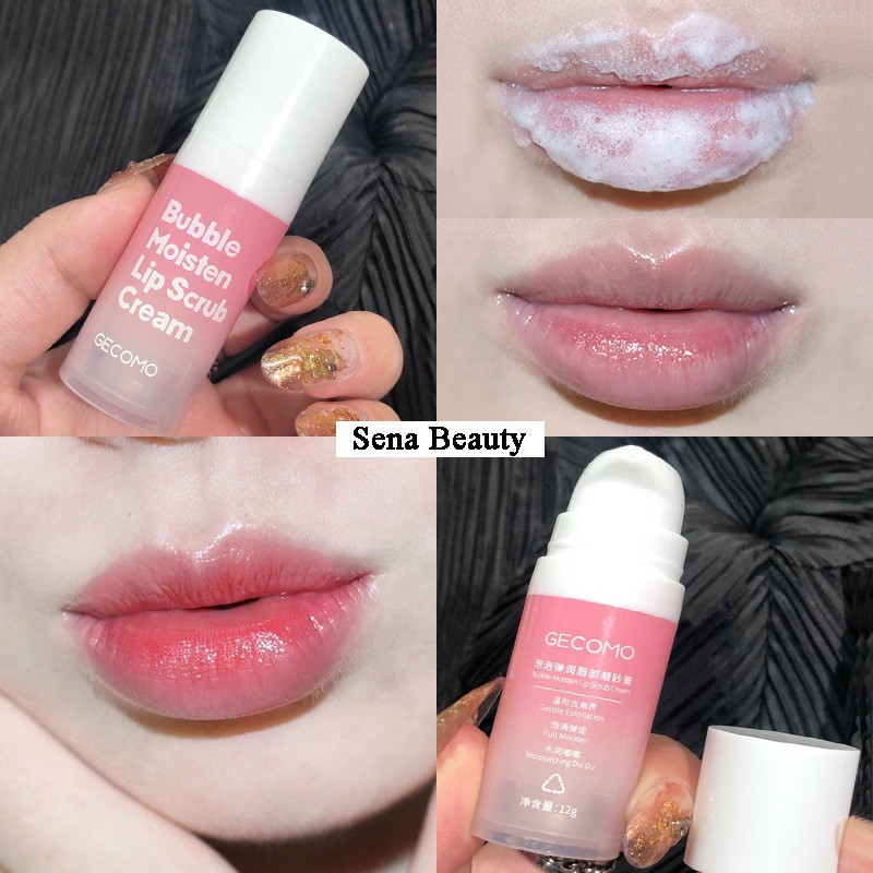 Tẩy Da Chết Môi Sủi Bọt Bubble Moisten Lip Scrub Cream Gecomo