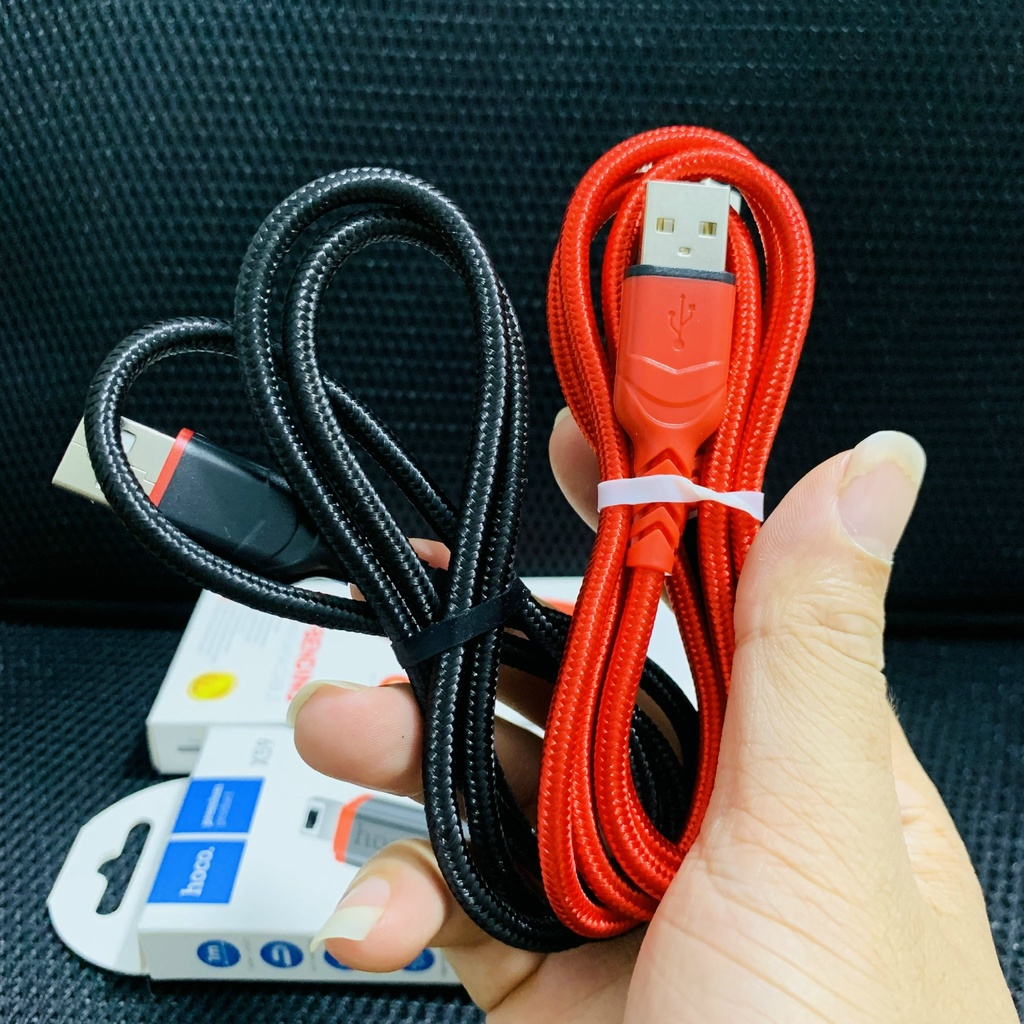 Dây cáp sạc bọc bù hoco lPX59 cao cấp, chống đứt gãy siêu bền, sạc nhanh