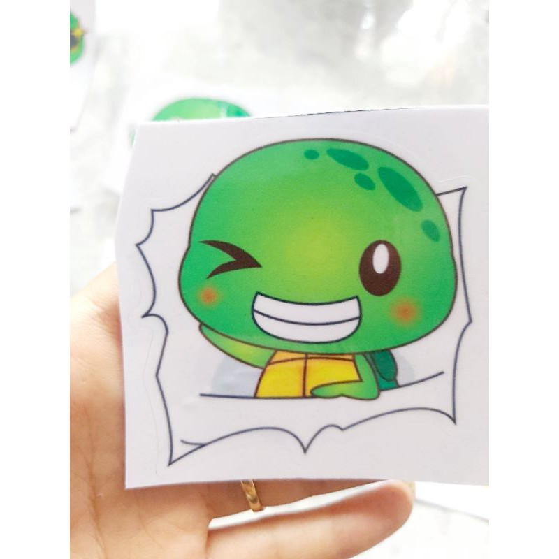 Tem Decal Rùa Cute Dán Xe, Nón Giá Rẻ