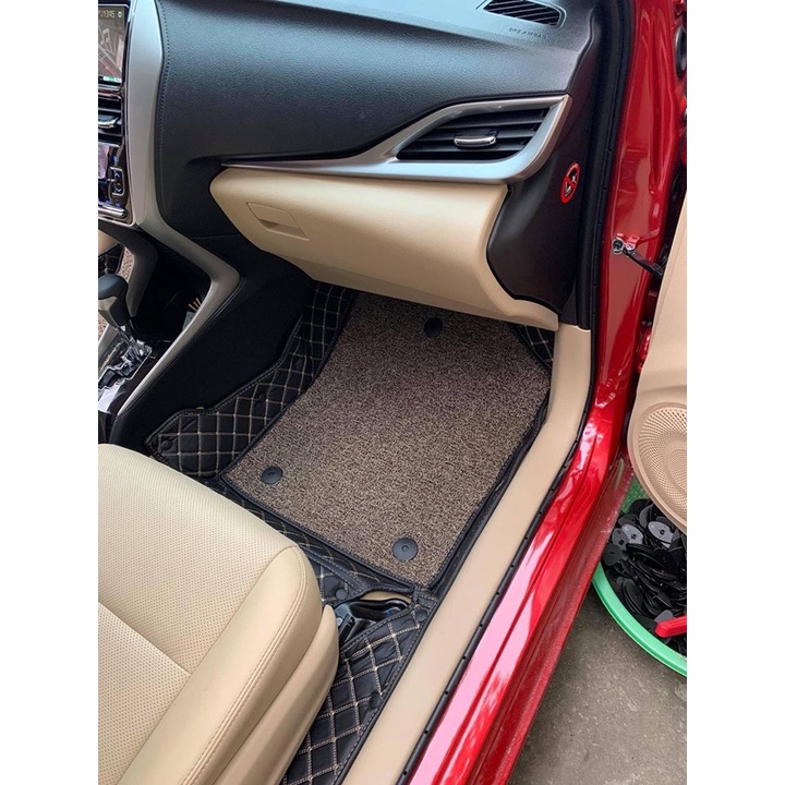 Thảm lót sàn ô tô 5d, 6d Nano 2 chỉ Toyota Vios 2007 – 2023 kháng khuẩn, khử mùi trải kín sàn xe bảo hành 3 năm