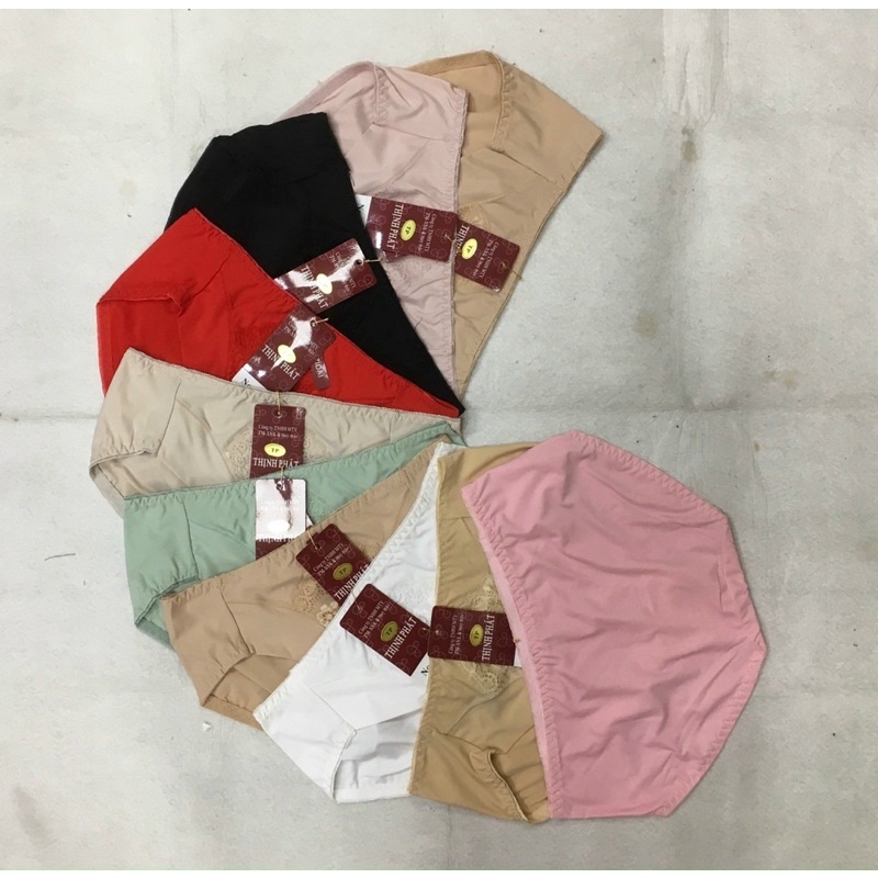 10 Quần lót nữ thun lạnh phối ren (3313) HT hiệu Thịnh Phát.
